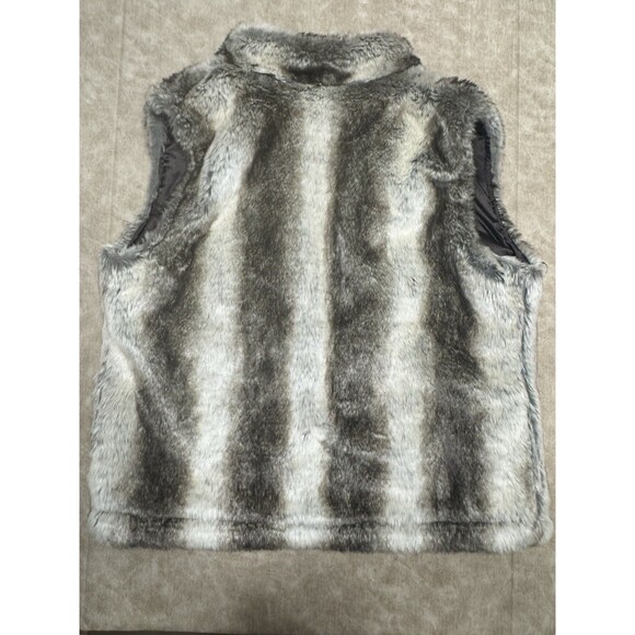Soft Faux Fur Vest Gray & Black Reversible Capelli , Women's XL - Picture 6 of 6